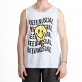 BEE UNUSUAL "MELTING FACE" TANK TOP WHITE
