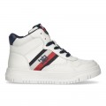 TOMMY HILFIGER STRIPES HIGH TOP LACE-UP SNEAKER