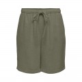 ONLY ONLSIESTA MW PULL-UP LINEN BL SHORTS PNT