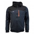 BASEHIT MEN'S RIBBED JACKET WITH HOOD