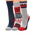TOMMY HILFIGER TH KIDS SOCK 3P TOMMY GIFTBOX