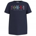 TOMMY HILFIGER MULTI TEXT SATEEN  TEE S/S
